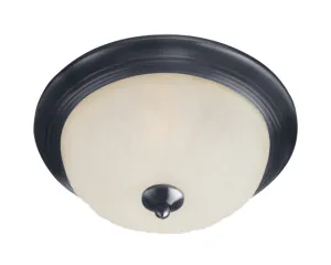 Essentials 2-Light Flush Mount Ceiling Light, Black Finish