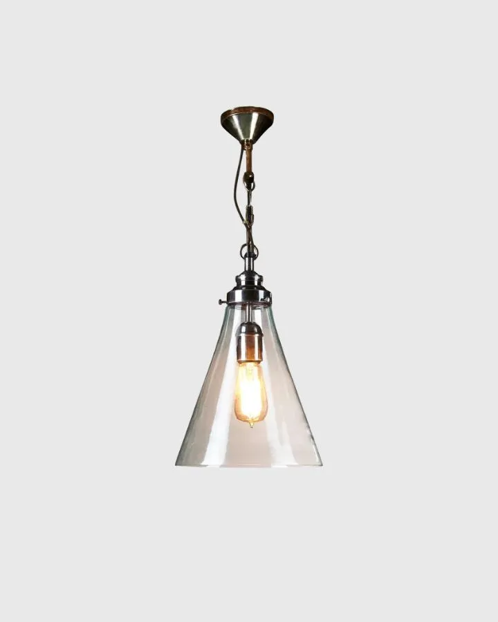Evoking Industrial Glass Pendant | Antique Silver | Assorted Sizes