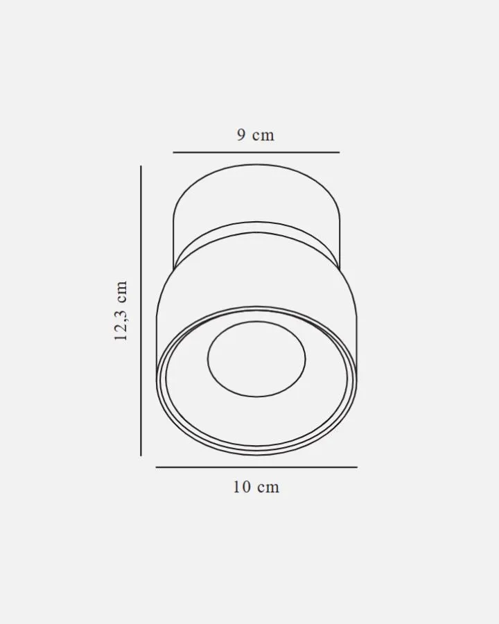 Extended Tilted Hinge Ceiling Light