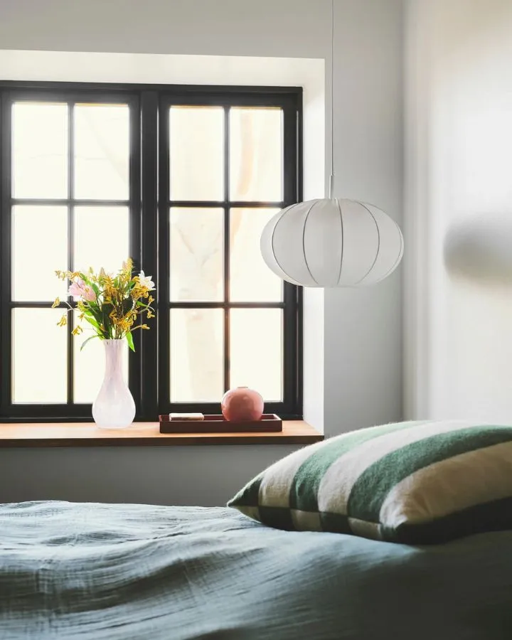 Fabric & Metal Pendant Light