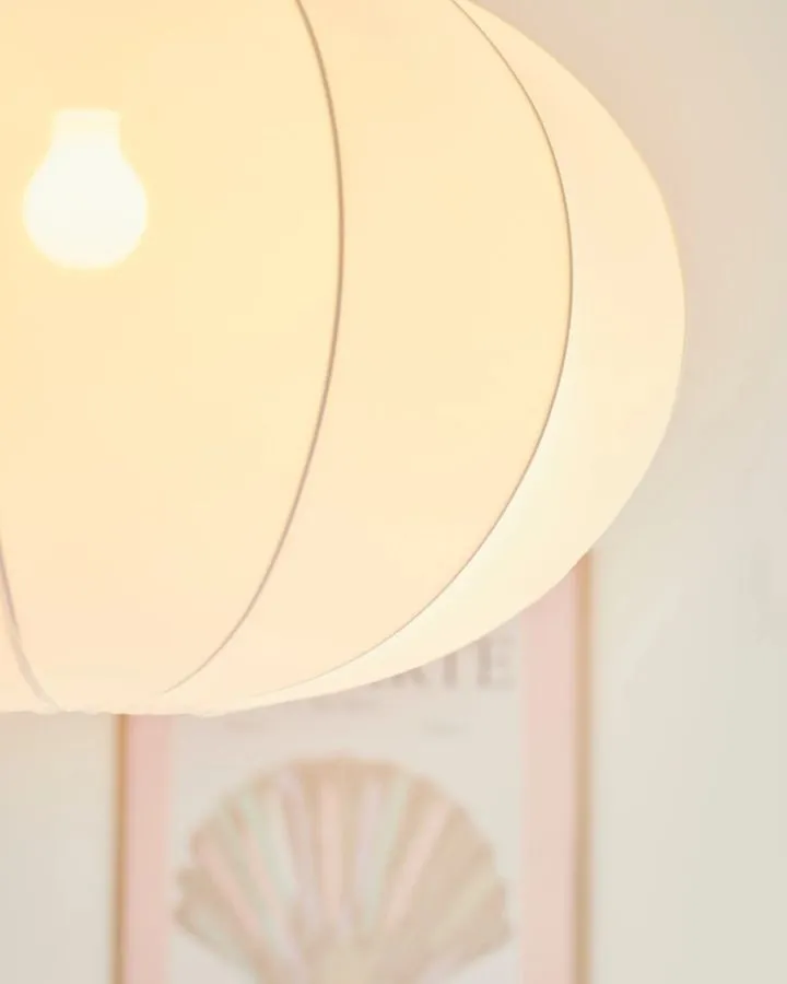 Fabric & Metal Pendant Light