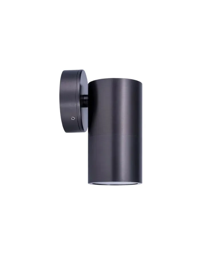 Fixed Down Pillar Wall Light | Graphite | TRIColour
