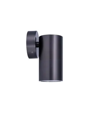 Fixed Down Pillar Wall Light | Graphite | TRIColour