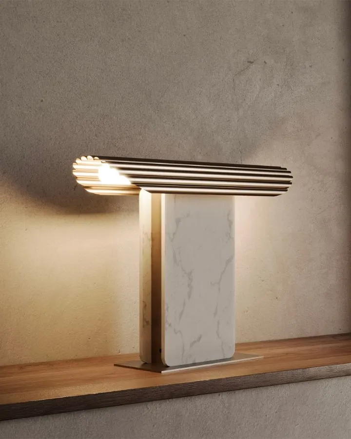 Folded Metal Shade Table Lamp