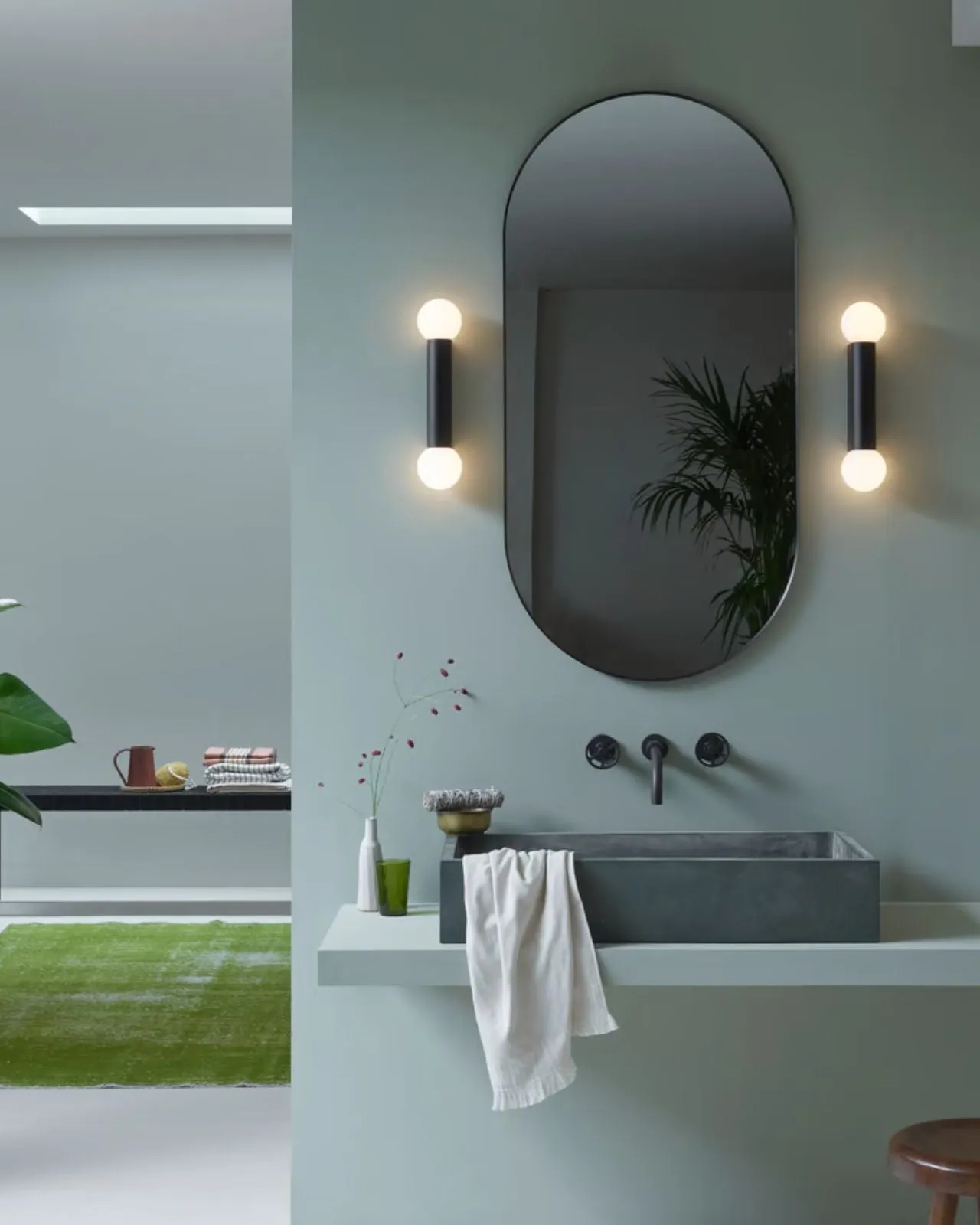 Geometric Twin Orb Wall Light