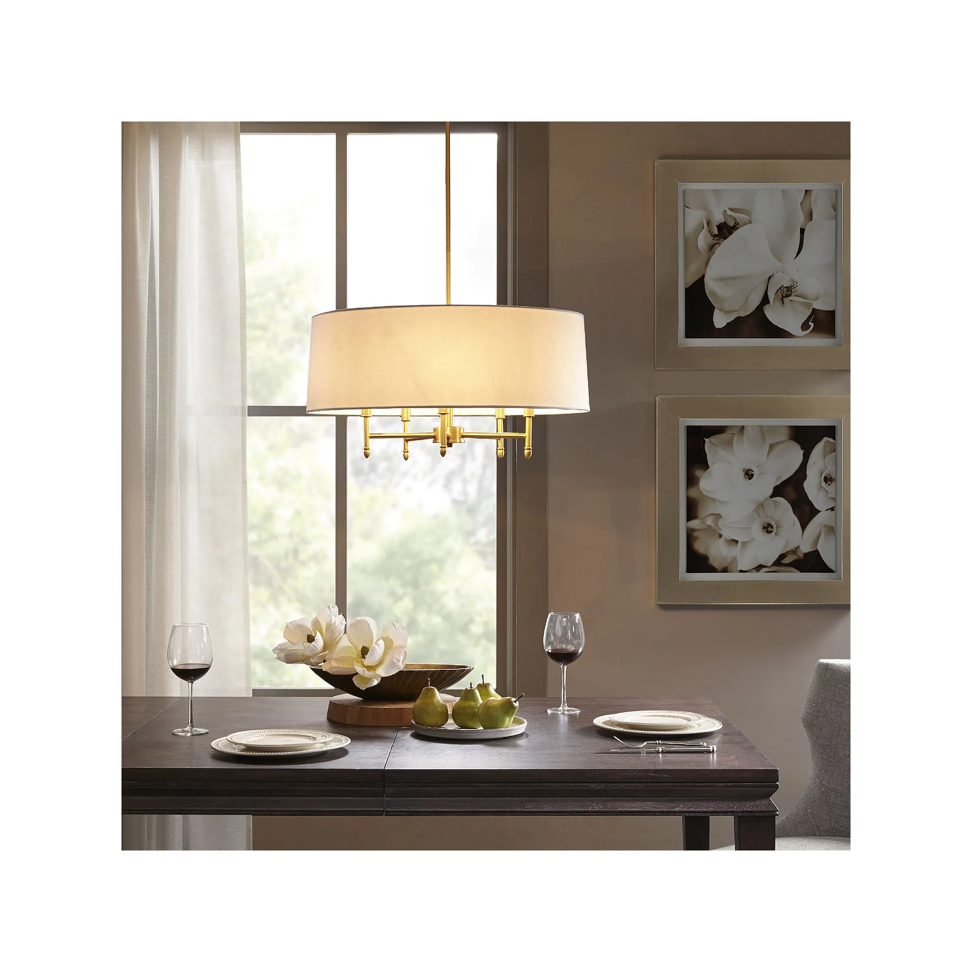 Hampton Hill Signature Presidio Chandelier - WHITE GOLD ONE SIZE