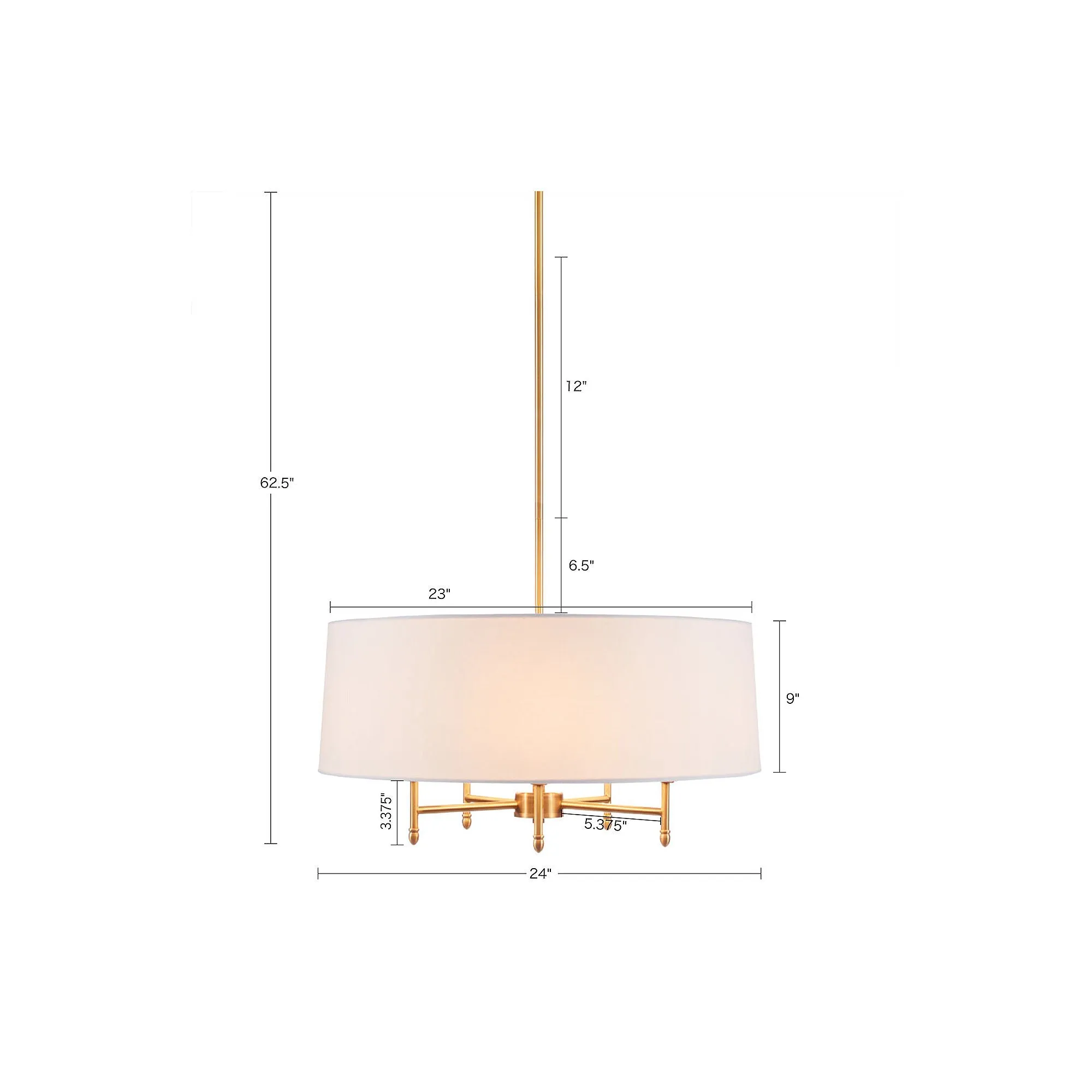 Hampton Hill Signature Presidio Chandelier - WHITE GOLD ONE SIZE