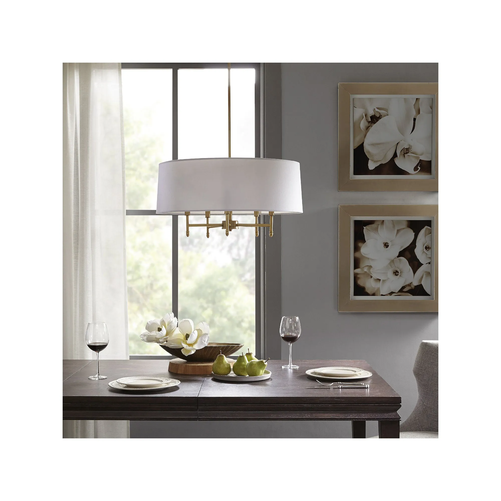 Hampton Hill Signature Presidio Chandelier - WHITE GOLD ONE SIZE