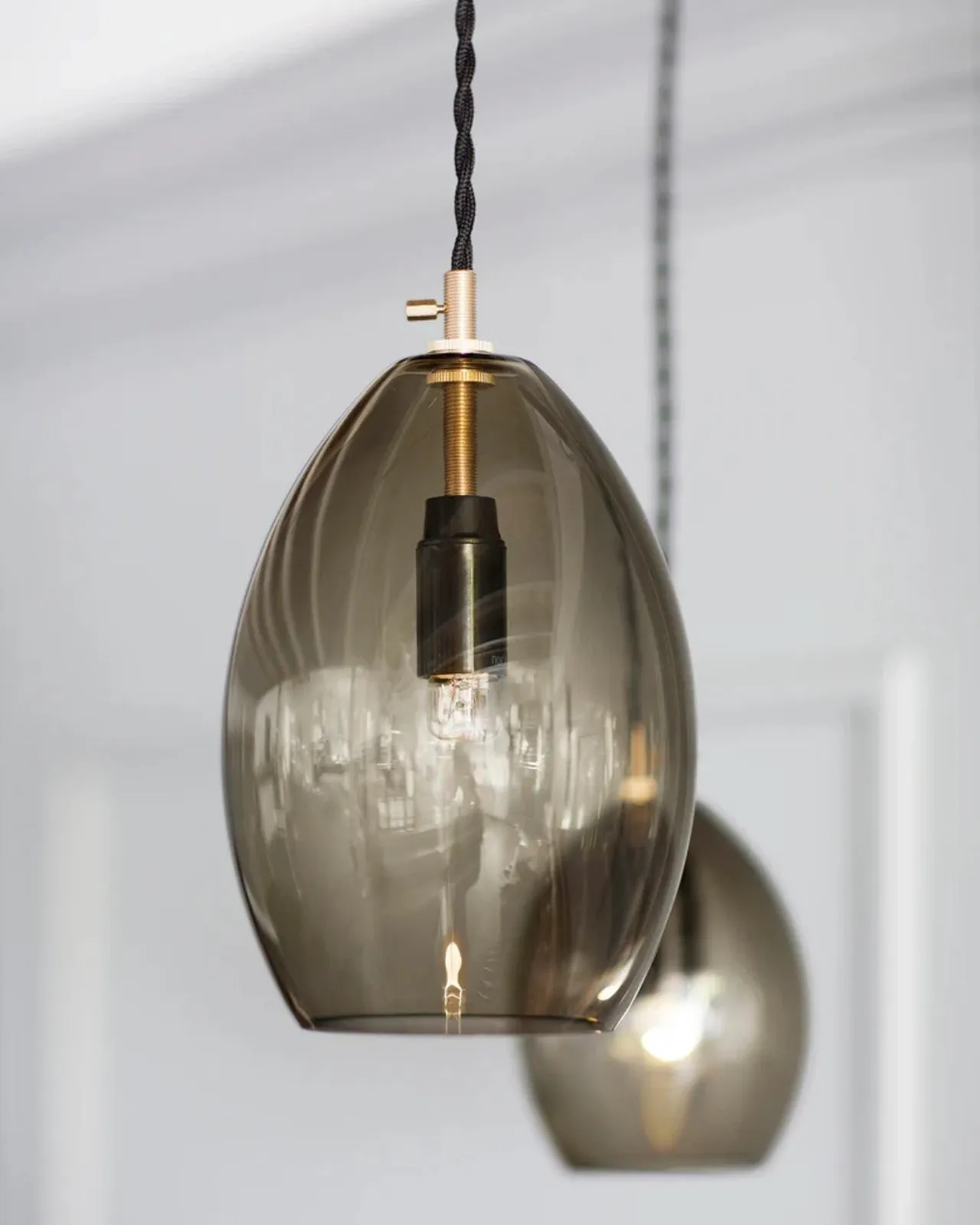 Hand Blown Smoke Glass Pendant Light | Assorted Sizes