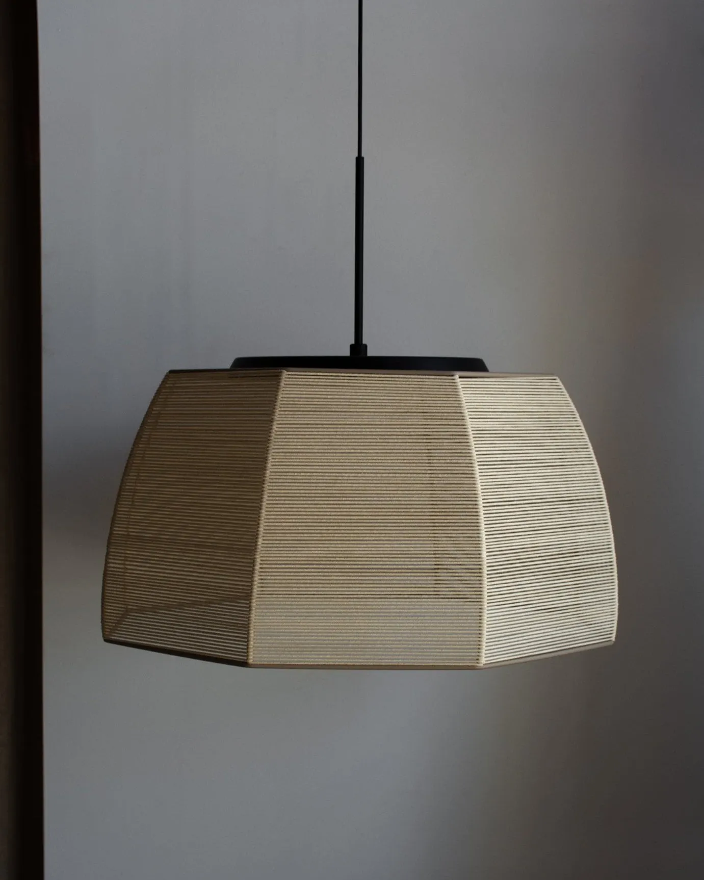 Hand-Woven Cotton Suspended Pendant