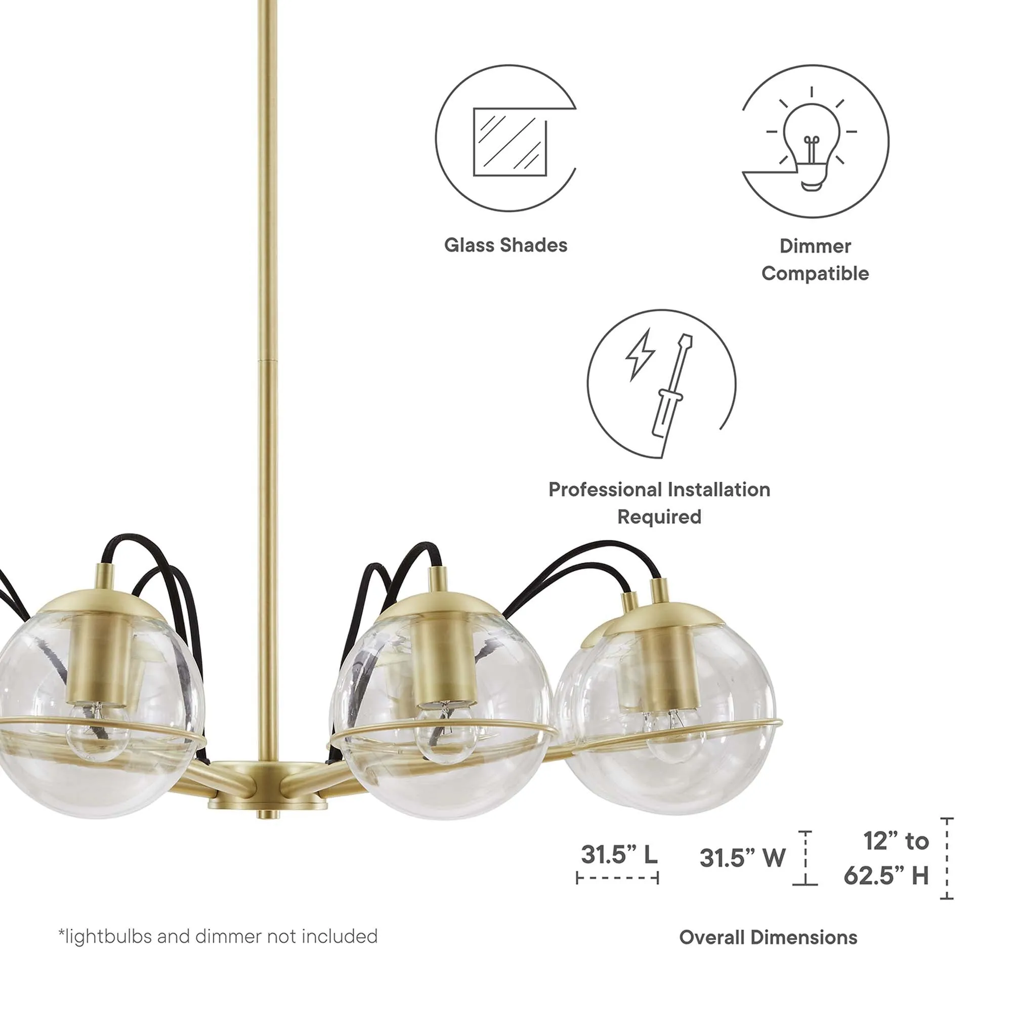 Hanna 8-Light Chandelier by Modway