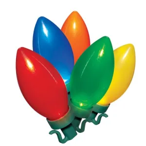 Holiday Time 72-115 25 LED Multi Color Ceramic Christmas Lights C9 muti-color