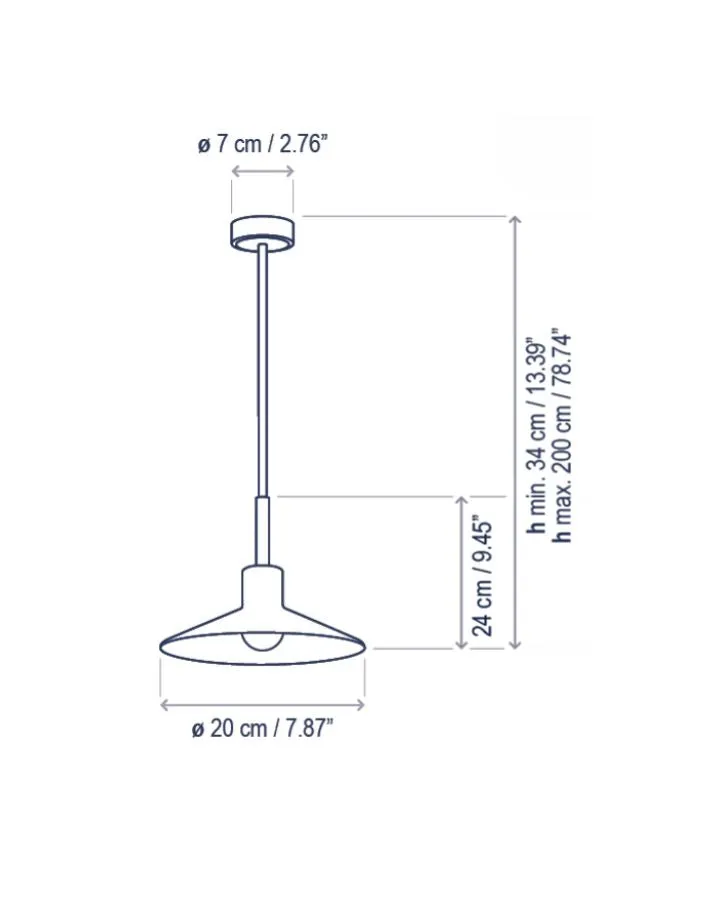 Industrial Conical Pendant Light