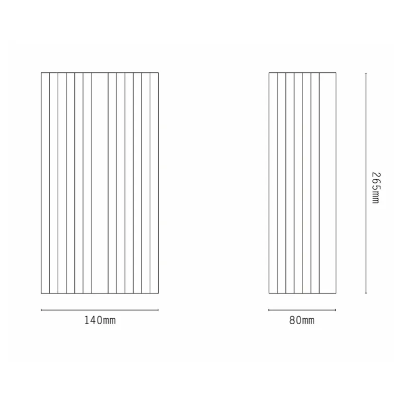 Industrial Reeded Brass Outdoor Wall Light