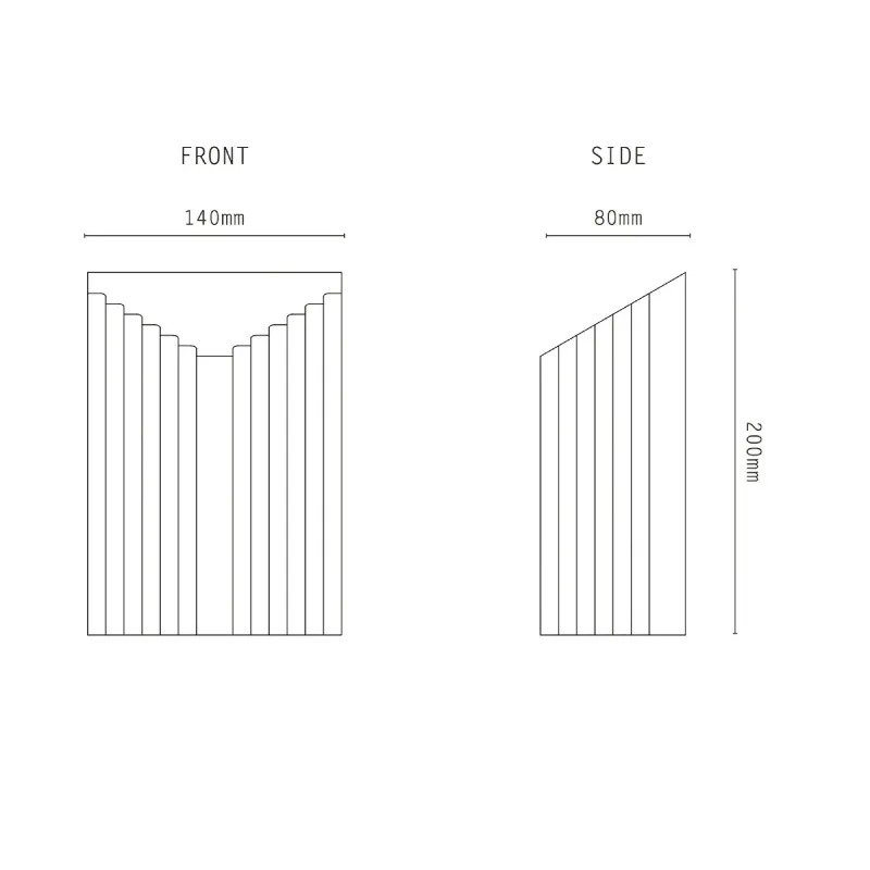 Industrial Reeded Brass Outdoor Wall Light