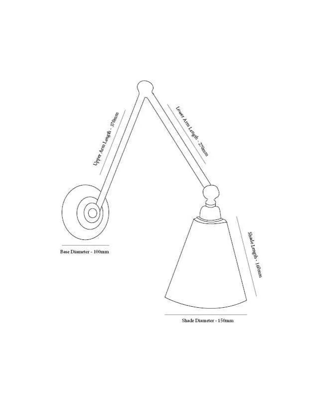 Industrial Solid Brass Adjustable Wall Light