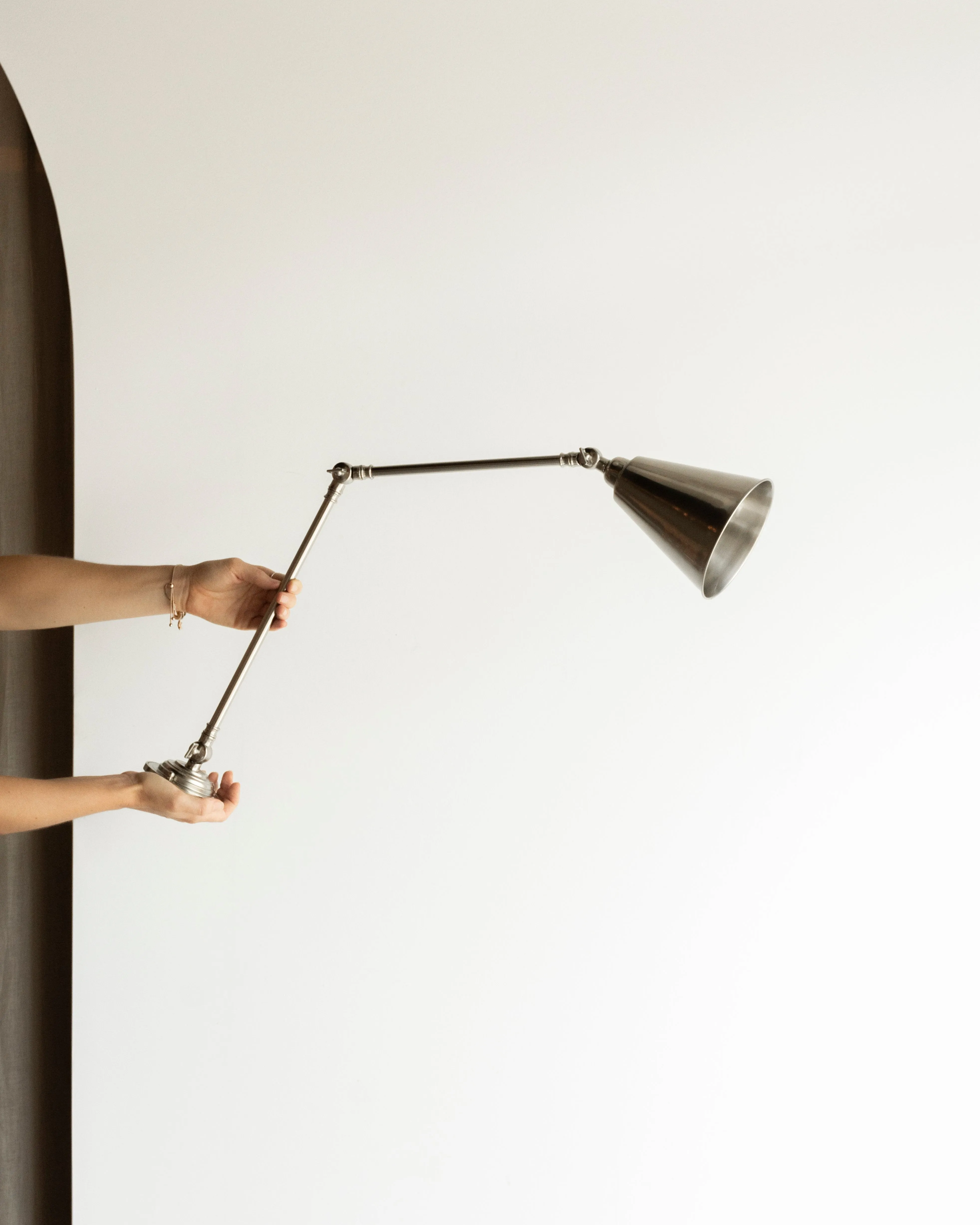 Industrial Solid Brass Adjustable Wall Light