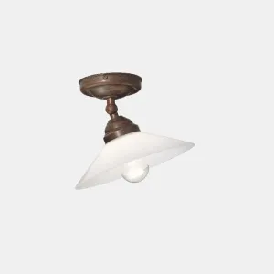 Italian Brass & Glass Ceiling Light