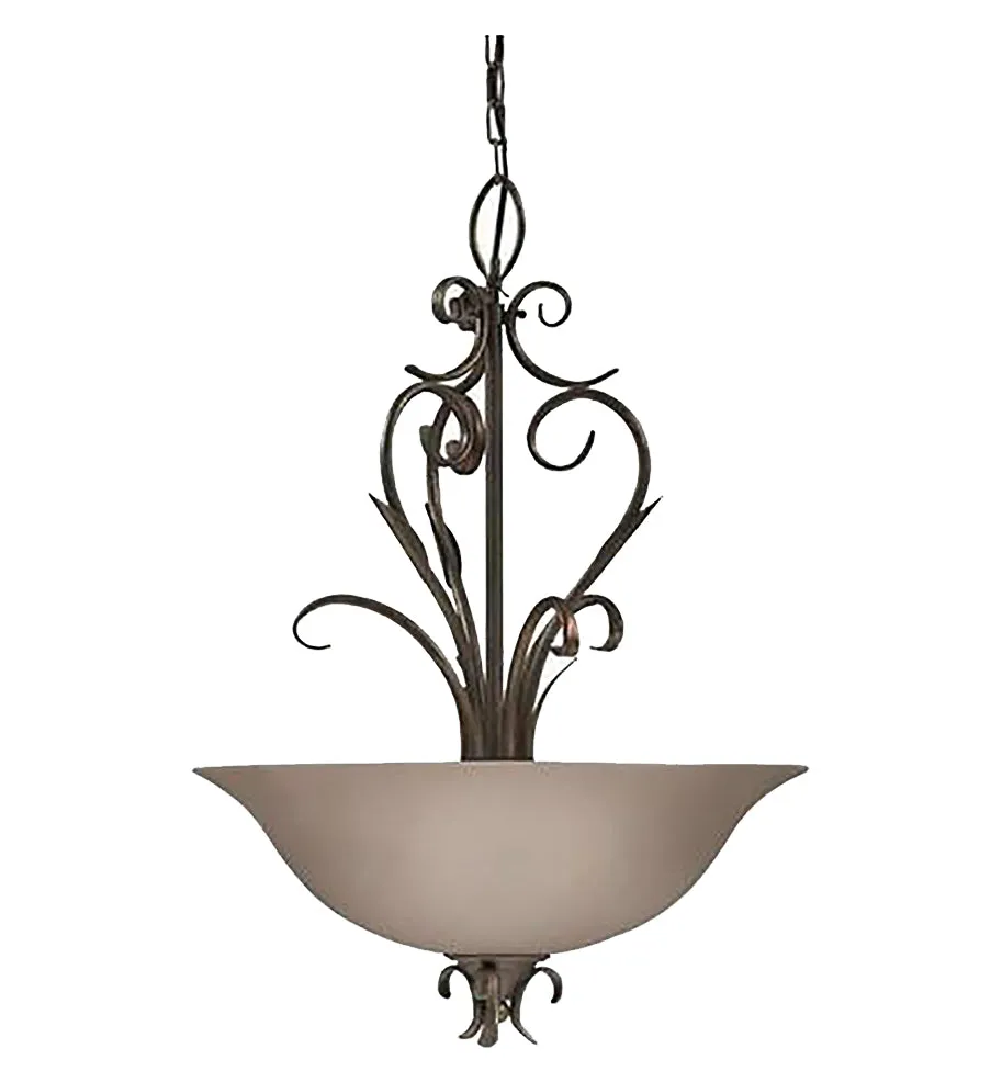 Kichler Lighting 44003 Three Light Hanging Pendant Chandelier in Olde Bronze Finish