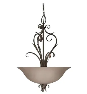Kichler Lighting 44003 Three Light Hanging Pendant Chandelier in Olde Bronze Finish