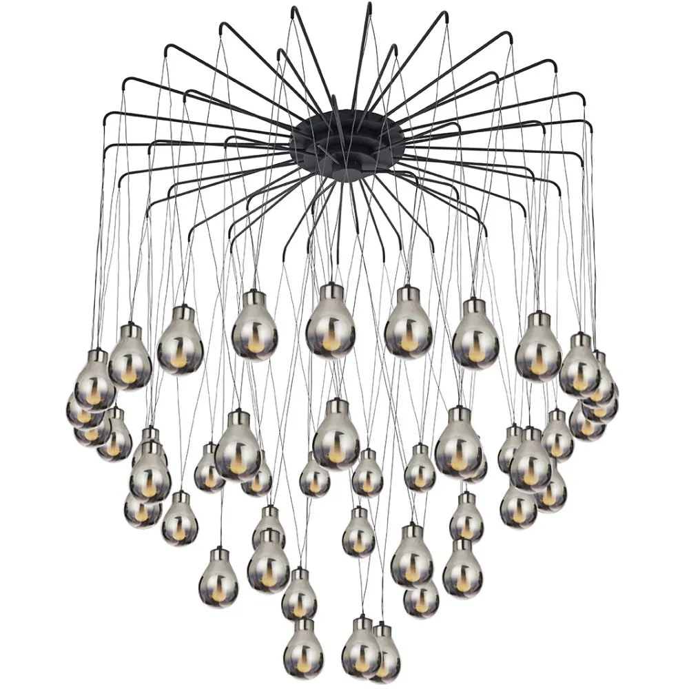 Large Luxury Tiered Light Bulb Chandelier