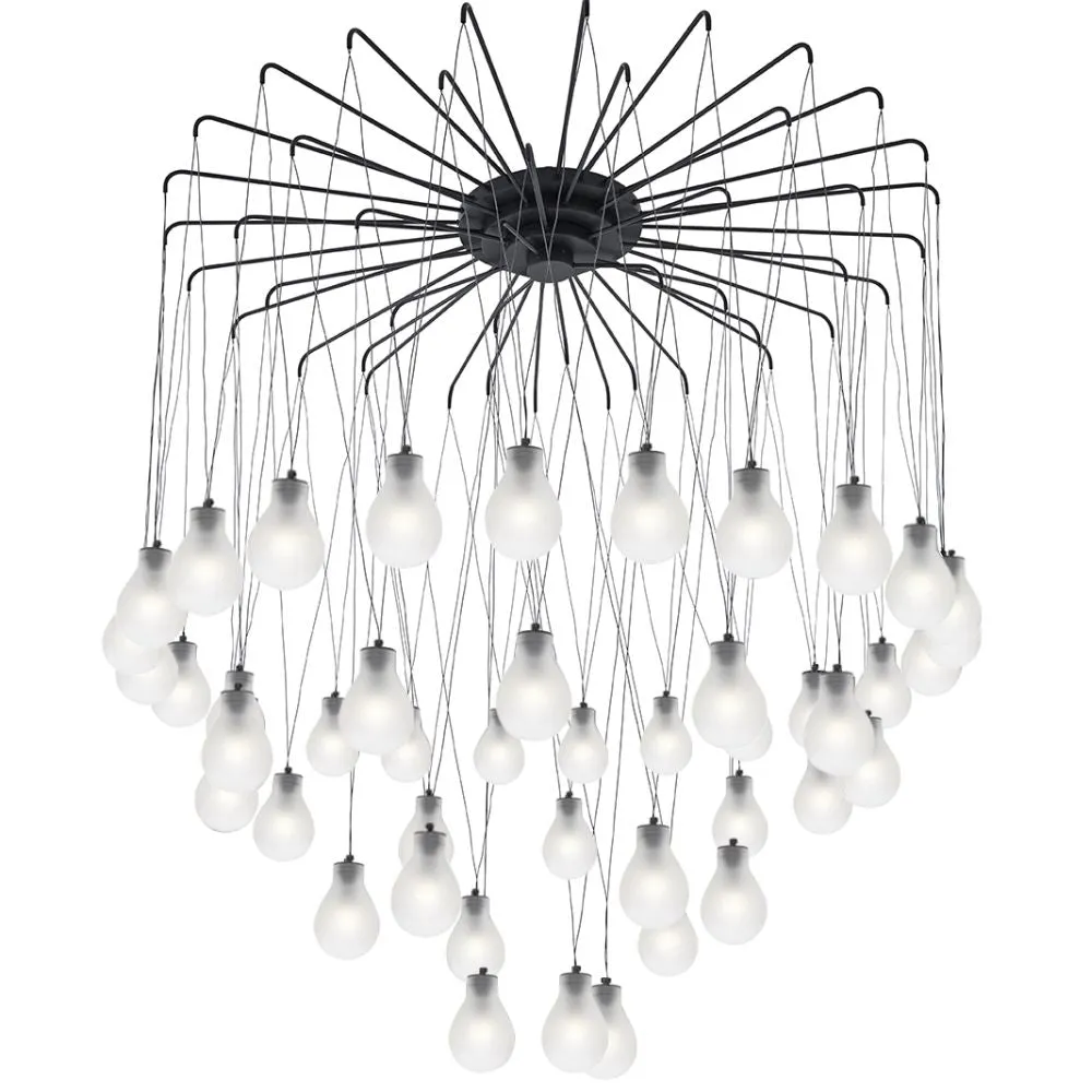 Large Luxury Tiered Light Bulb Chandelier