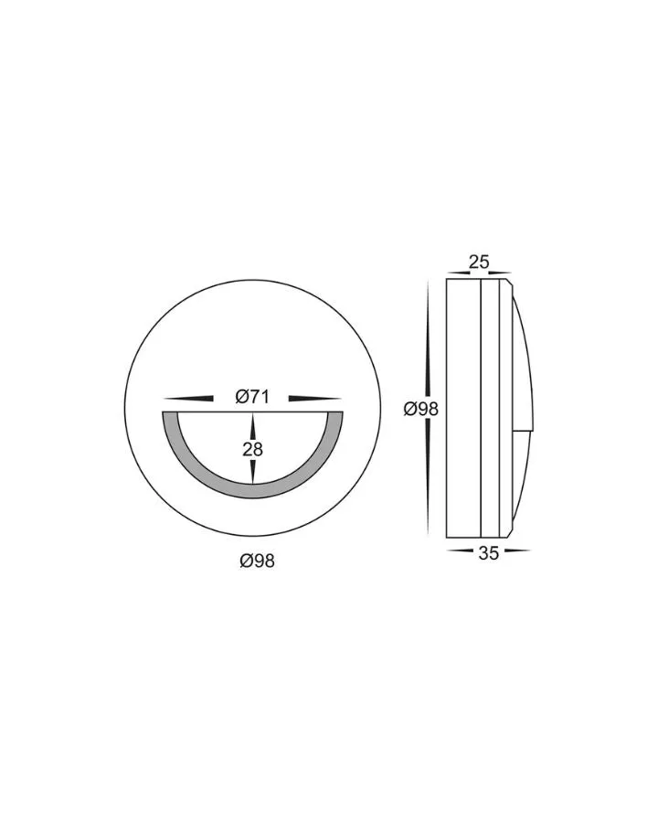 LED Surface Mounted Black Step Light