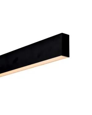 Linear Pendant High Side Black | Integrated Power Cord | Assorted Sizes