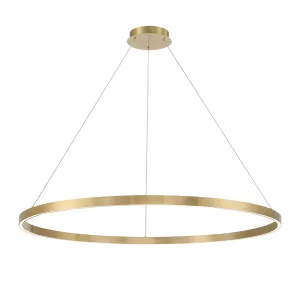 Lunar LED Pendant - Large - Aged Brass