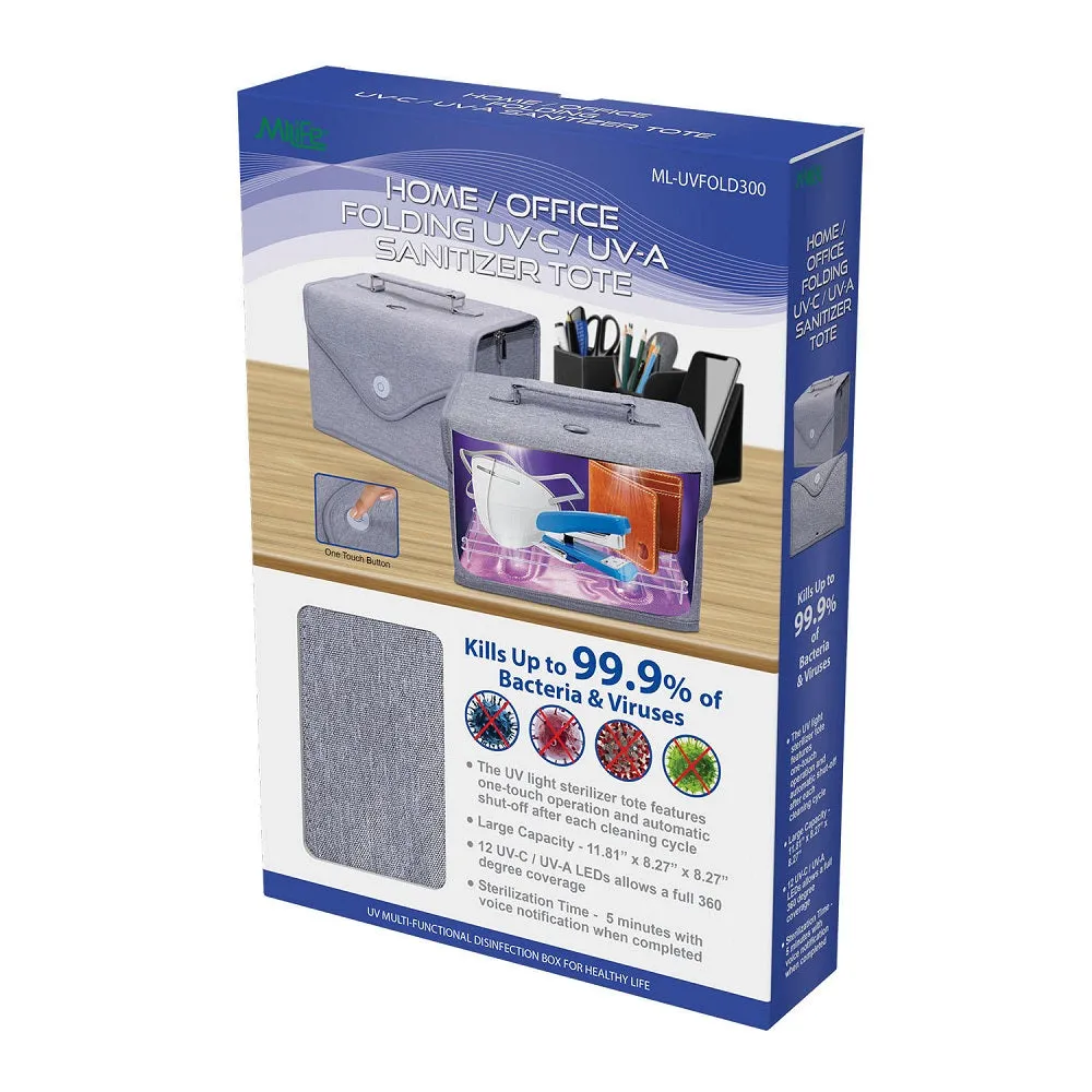 MiLife ML-UVFOLD300 Health Folding UV-C/A Sanitizer Tote
