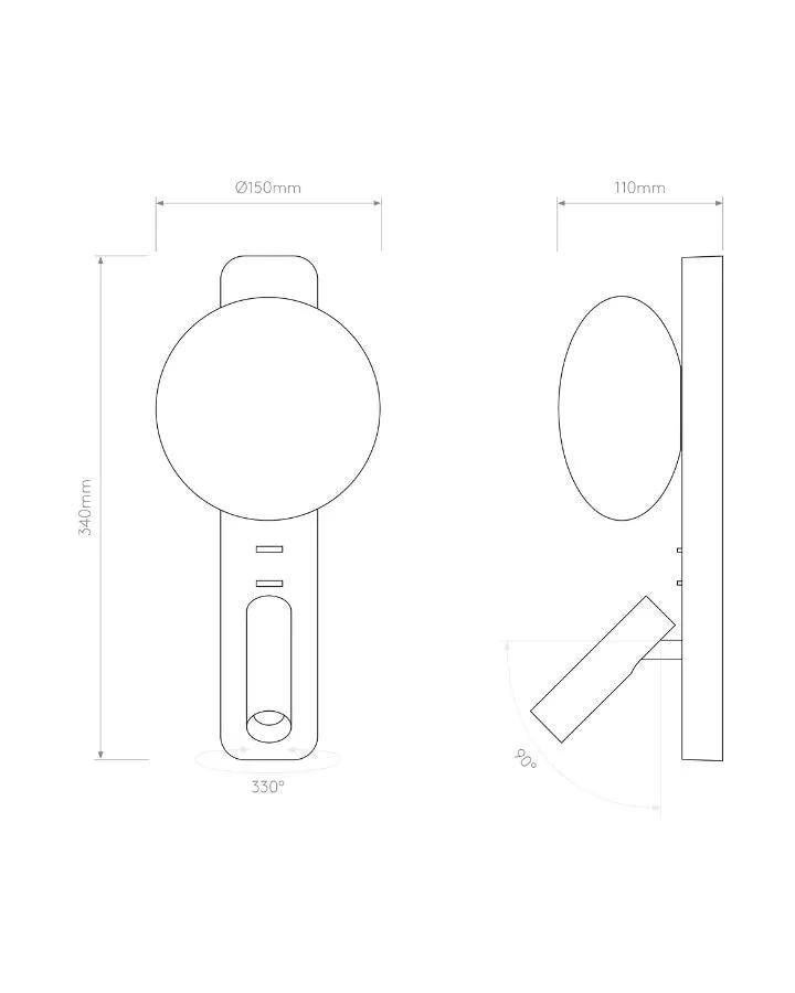Modern Dual Wall Light | Assorted Finish