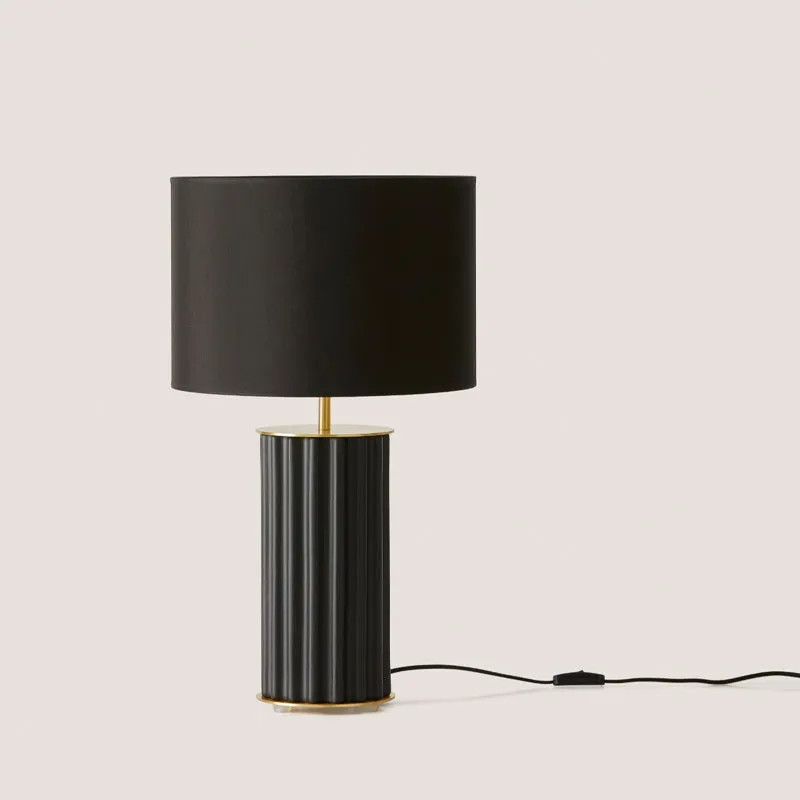Modern Ridged Ceramic Table Lamp