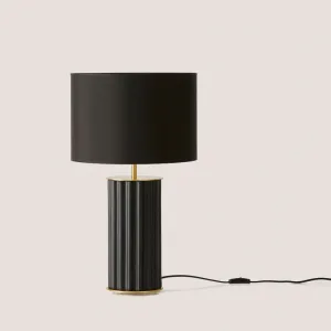 Modern Ridged Ceramic Table Lamp
