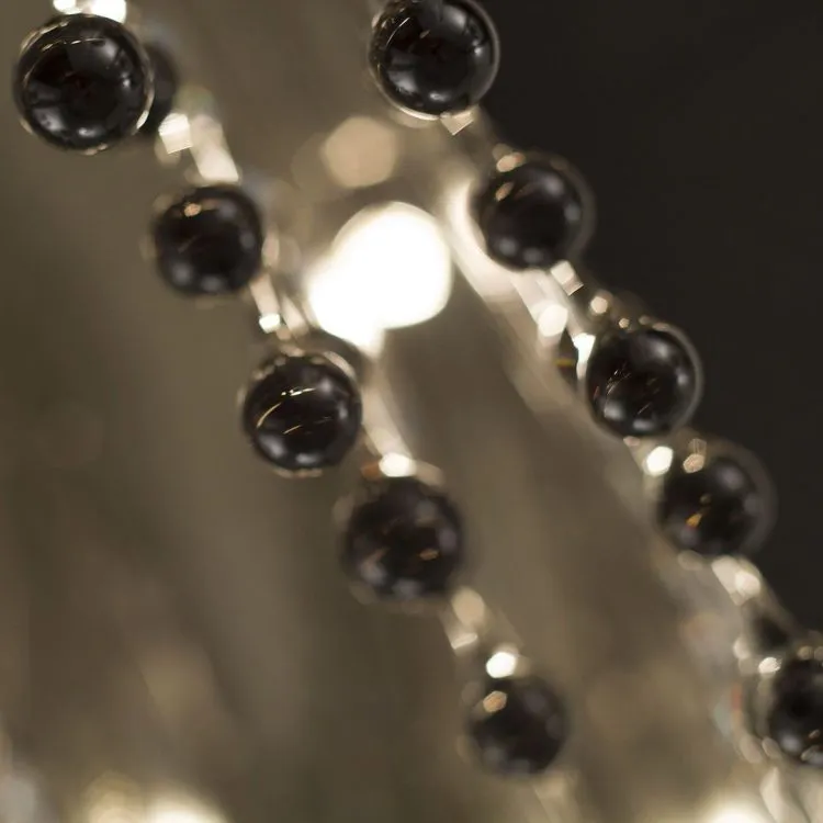 Modern Wave Smoke Glass Chandelier With Premium Crystals