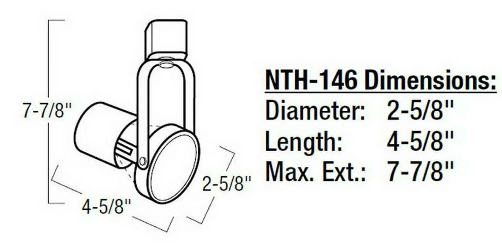 Nora NTH-146 Four Light PAR20 Gimbal Ring Track Kit with End Feed Cord and Plug in White Finish