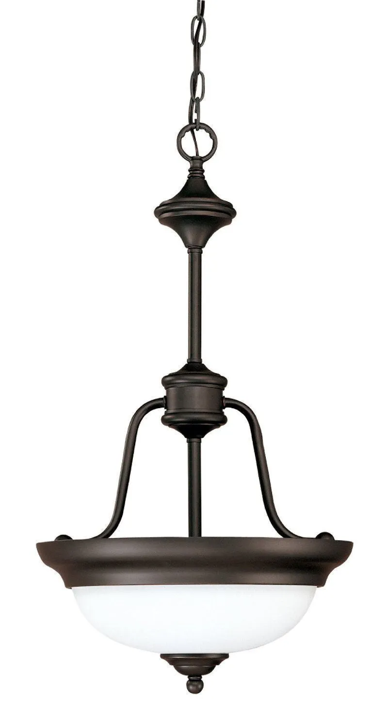Nuvo Lighting 60-1789 Glenwood Collection Two Light Hanging Pendant Chandelier in Sudbury Bronze Finish