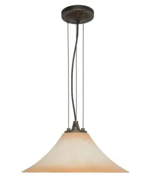 Nuvo Lighting 60-2446 Viceroy Collection One Light Energy Efficient Fluorescent Pendant Chandelier in Golden Umber Finish