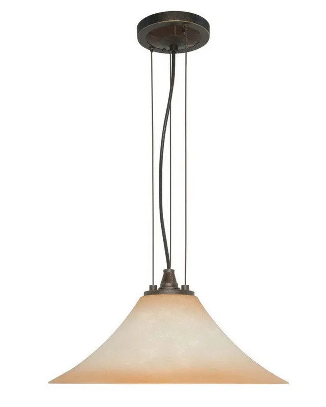 Nuvo Lighting 60-2446 Viceroy Collection One Light Energy Efficient Fluorescent Pendant Chandelier in Golden Umber Finish