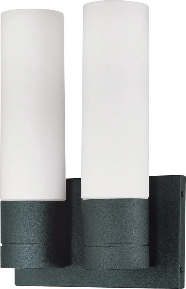Nuvo Lighting 60-2939 Link Collection Two Light Wall Sconce in Textured Black Finish