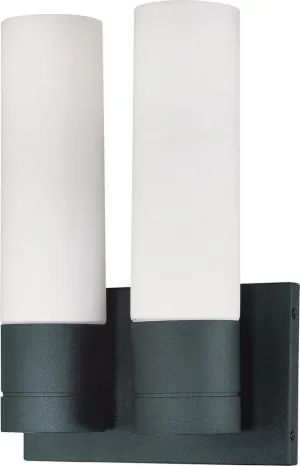 Nuvo Lighting 60-2939 Link Collection Two Light Wall Sconce in Textured Black Finish