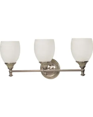 Nuvo Lighting 60-42483-LED Rockport Milano Collection Three Light GU24 LED Bath Vanity Wall Fixture in Brushed Nickel Finish
