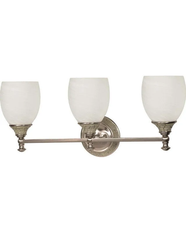 Nuvo Lighting 60-42483-LED Rockport Milano Collection Three Light GU24 LED Bath Vanity Wall Fixture in Brushed Nickel Finish