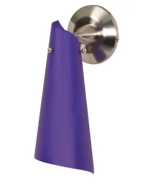 Nuvo Lighting 60-703 One Light Wall Sconce in Brushed Nickel Finish and Cobalt Blue Twist Glass