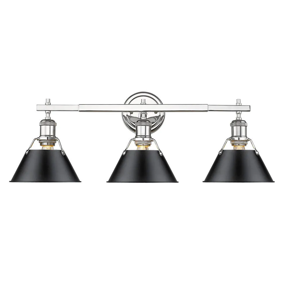 Orwell 3-Light Bath Vanity in Chrome