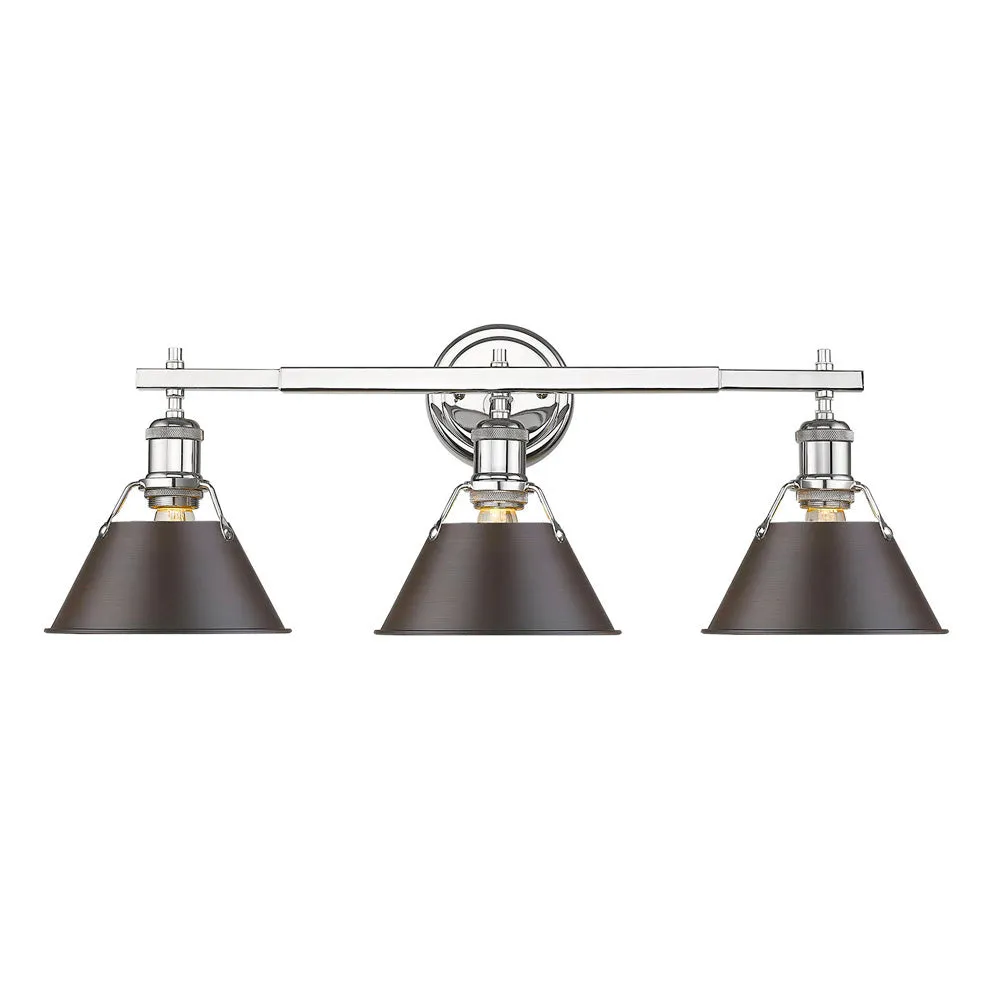 Orwell 3-Light Bath Vanity in Chrome