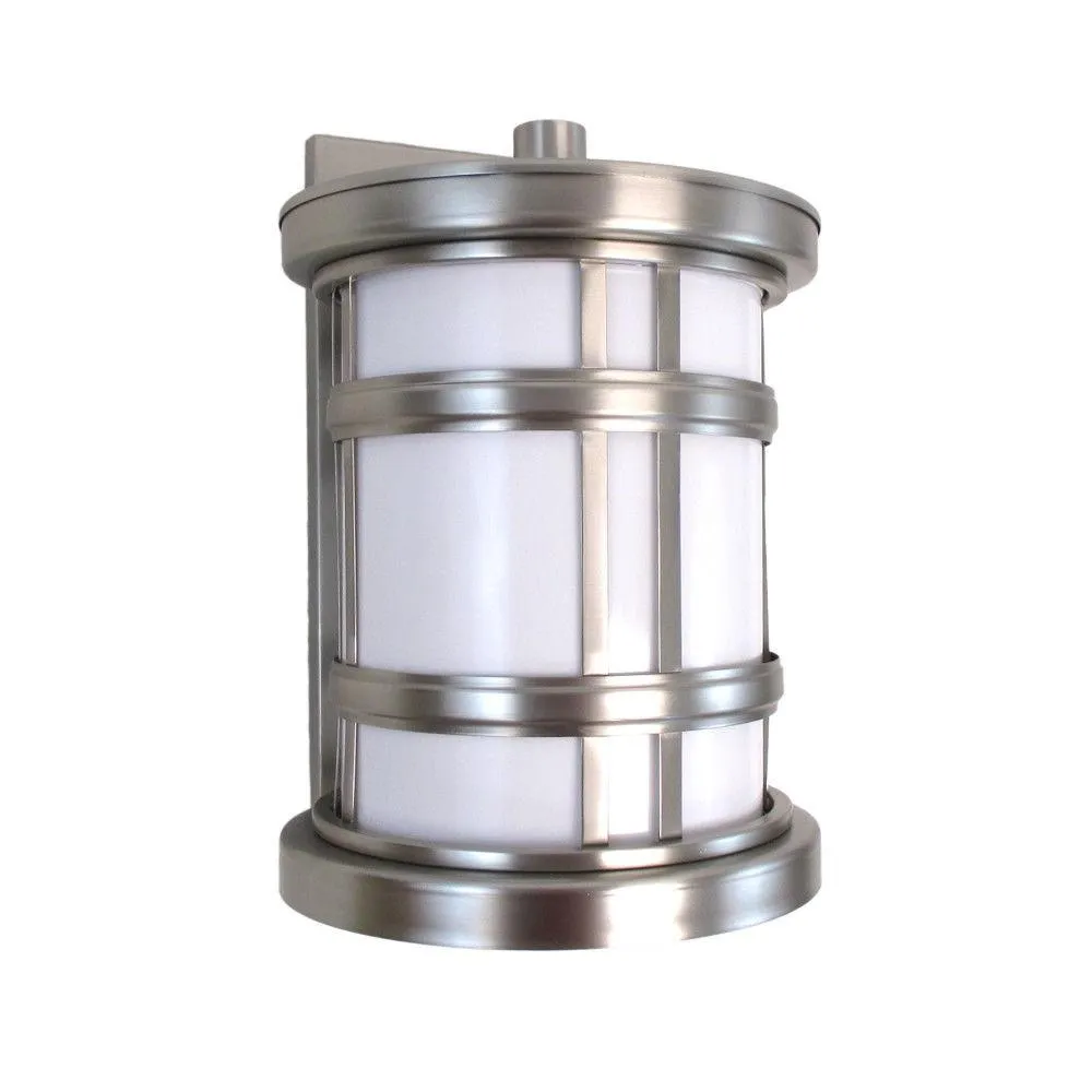 Oxygen Lighting 2-700-224 Stratford Collection One Light Energy Efficient Fluorescent Outdoor Exterior Wall Lantern in Satin Nickel Finish