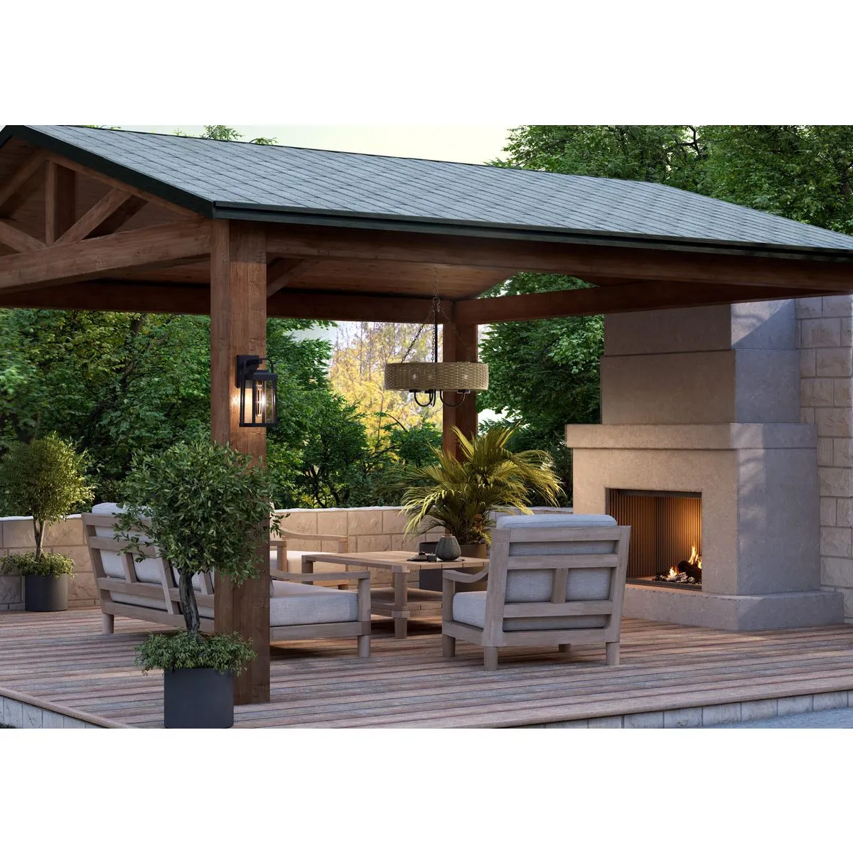 Pembroke Collection Three-Light 21.5" Outdoor Pendant