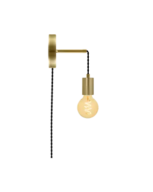 Plug-in Adjustable Wall Sconce: Brass