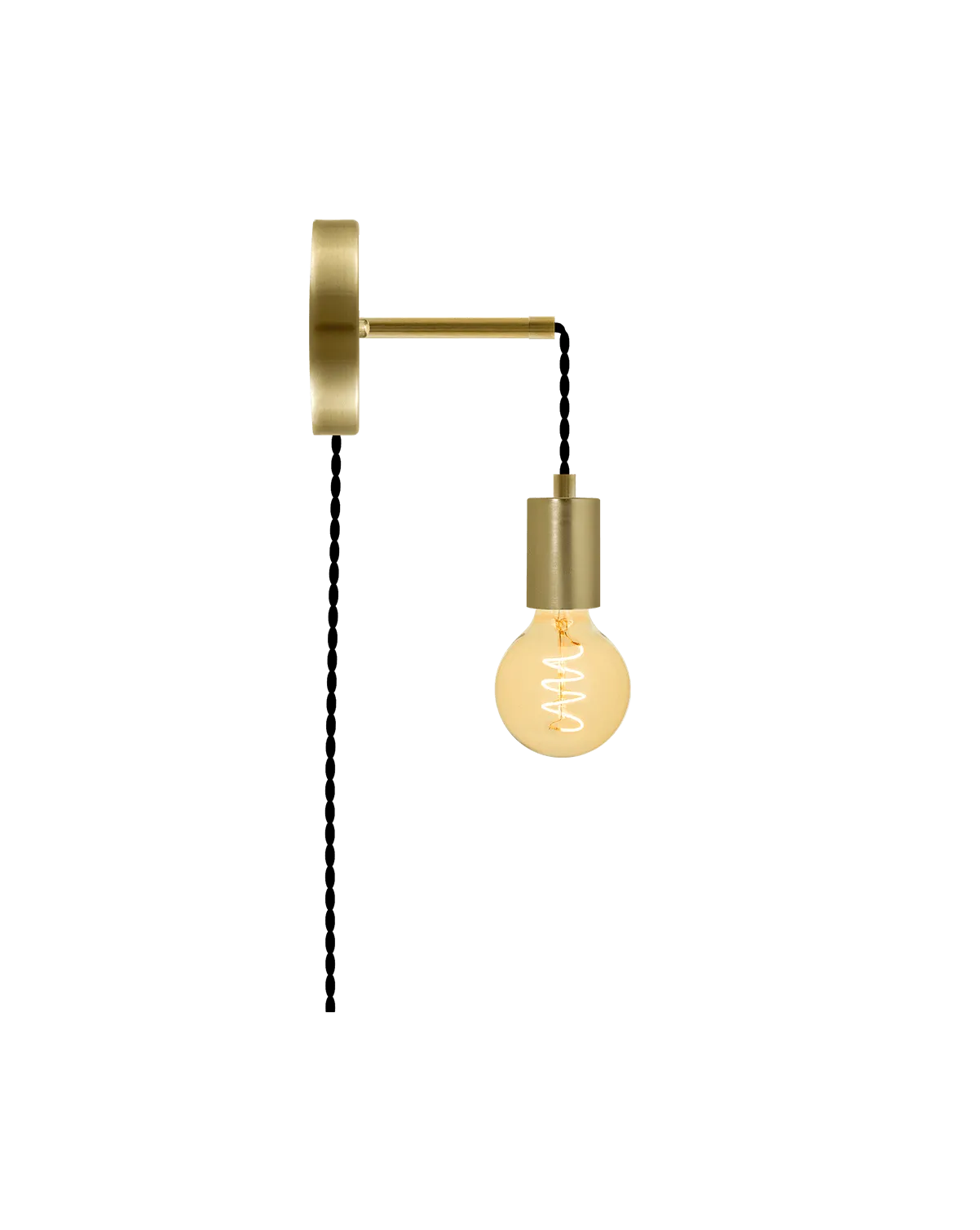 Plug-in Adjustable Wall Sconce: Brass