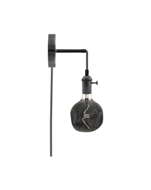 Plug-in Adjustable Wall Sconce: Graphite and Smoke